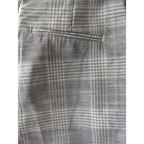 H & M High Waisted Wide Legs Gray and White Plaid Dress Pants Sz 6 - Picture 2 of 2